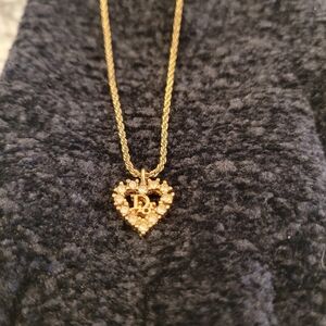 Christian Dior Heart Necklace Authentic